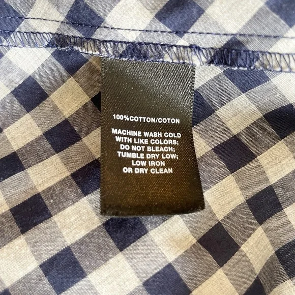 Lafayette 148 Women’s Button Down Gingham Collared Top - Picture 7 of 10